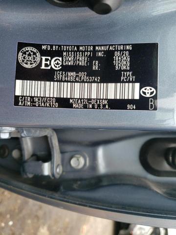 Photo 10 from auction – 2020 TOYOTA COROLLA SE with VIN 5YFB4RBE4LP053742