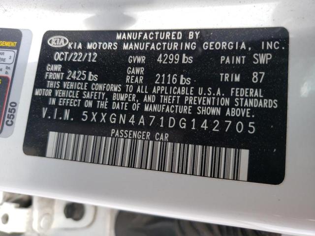 Photo 10 from auction – 2013 KIA OPTIMA EX with VIN 5XXGN4A71DG142705