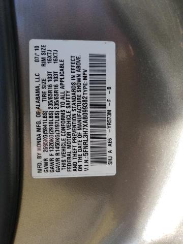 Photo 10 from auction – 2010 HONDA ODYSSEY EX with VIN 5FNRL3H7XAB099382