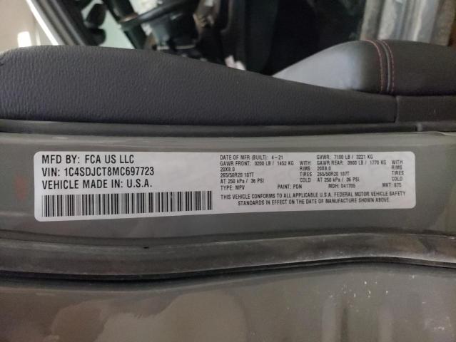 Photo 10 from auction – 2021 DODGE DURANGO R/ with VIN 1C4SDJCT8MC697723