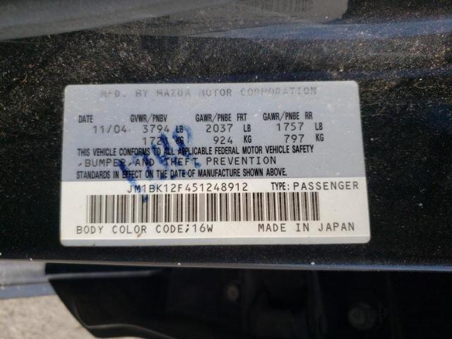 Photo 10 from auction – 2005 MAZDA 3 I with VIN JM1BK12F451248912