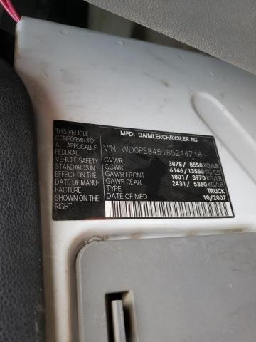 Photo 10 from auction – 2008 DODGE SPRINTER 2 with VIN WD0PE845185244718
