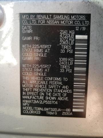 Photo 10 from auction – 2020 NISSAN ROGUE S with VIN KNMAT2MV2LP533704