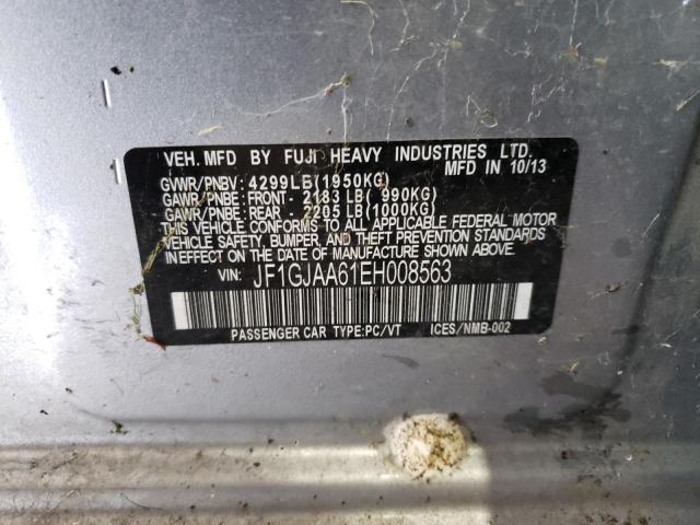 Photo 10 from auction – 2014 SUBARU IMPREZA with VIN JF1GJAA61EH008563