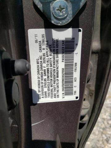 Photo 10 from auction – 2012 HONDA CIVIC EX with VIN 2HGFB2F89CH527050