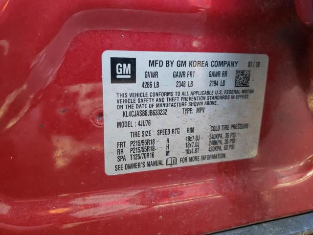 Photo 10 from auction – 2018 BUICK ENCORE PRE with VIN KL4CJASB8JB633232