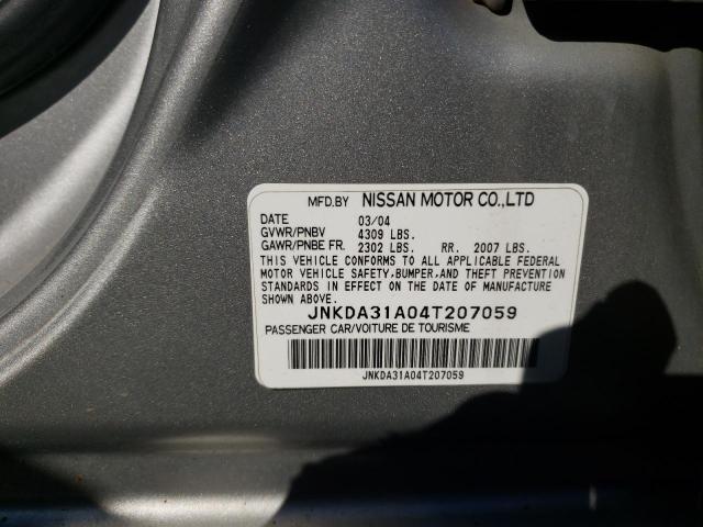 Photo 10 from auction – 2004 INFINITI I35 with VIN JNKDA31A04T207059