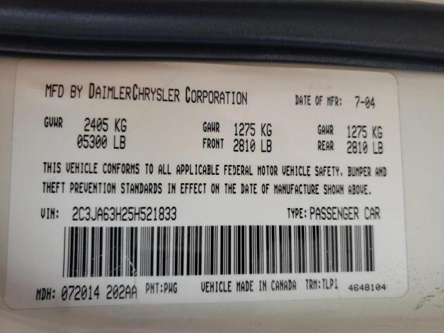 Photo 10 from auction – 2005 CHRYSLER 300C with VIN 2C3JA63H25H521833