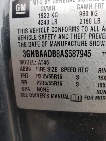 Photo 10 from auction – 2010 CHEVROLET HHR LS with VIN 3GNBAADB8AS587945