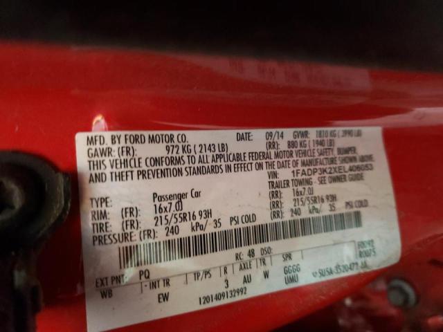 Foto 10 de la subasta – 2014 FORD FOCUS SE con VIN 1FADP3K2XEL406053