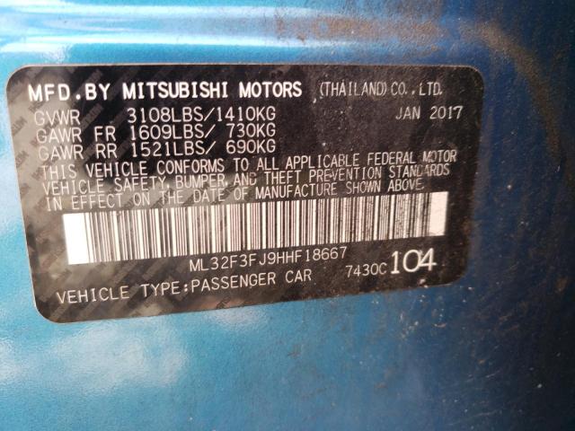 Photo 10 from auction – 2017 MITSUBISHI MIRAGE G4 with VIN ML32F3FJ9HHF18667