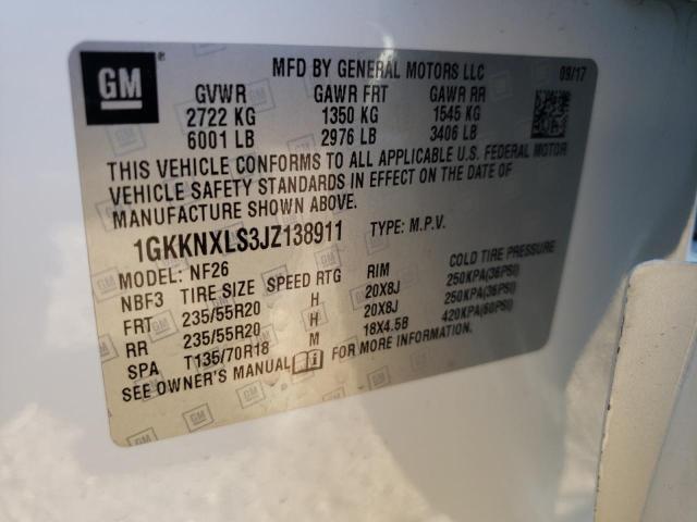 Photo 10 from auction – 2018 GMC ACADIA DEN with VIN 1GKKNXLS3JZ138911