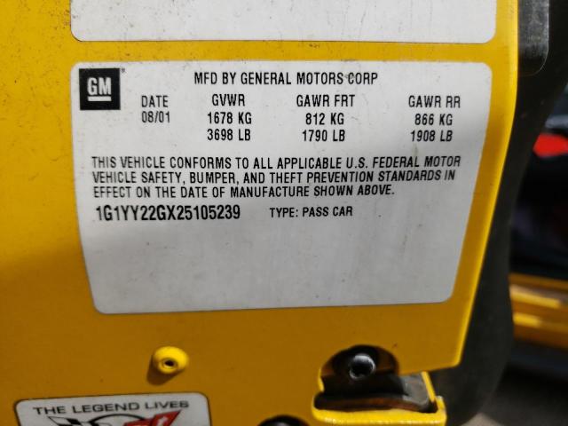 Photo 10 from auction – 2002 CHEVROLET CORVETTE with VIN 1G1YY22GX25105239