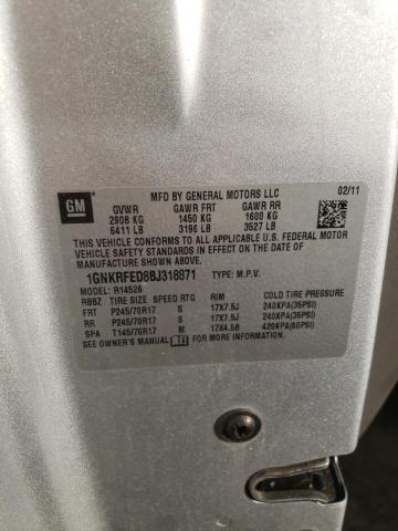 Фото 10 с аукциона – 2011 CHEVROLET TRAVERSE L с VIN 1GNKRFED8BJ318871