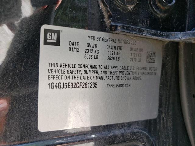 Photo 10 from auction – 2012 BUICK LACROSSE T with VIN 1G4GJ5E32CF261235