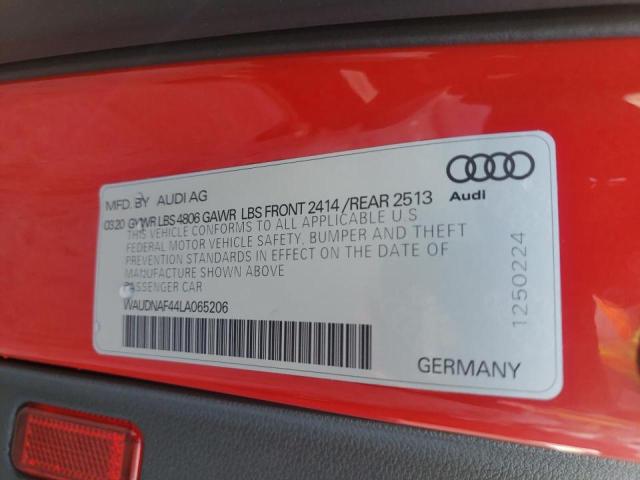 Photo 10 from auction – 2020 AUDI A4 PREMIUM with VIN WAUDNAF44LA065206