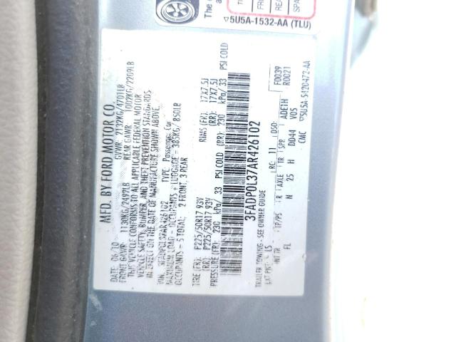 Photo 10 from auction – 2012 FORD FUSION HYB with VIN 3FADP0L37AR426102
