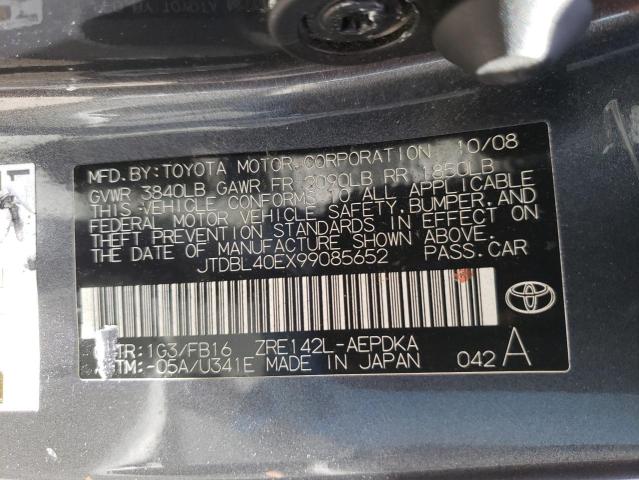 Photo 10 from auction – 2009 TOYOTA COROLLA with VIN JTDBL40EX99085652