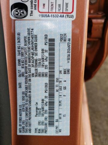 Photo 10 from auction – 2017 FORD FIESTA SE with VIN 3FADP4EJ6HM145774