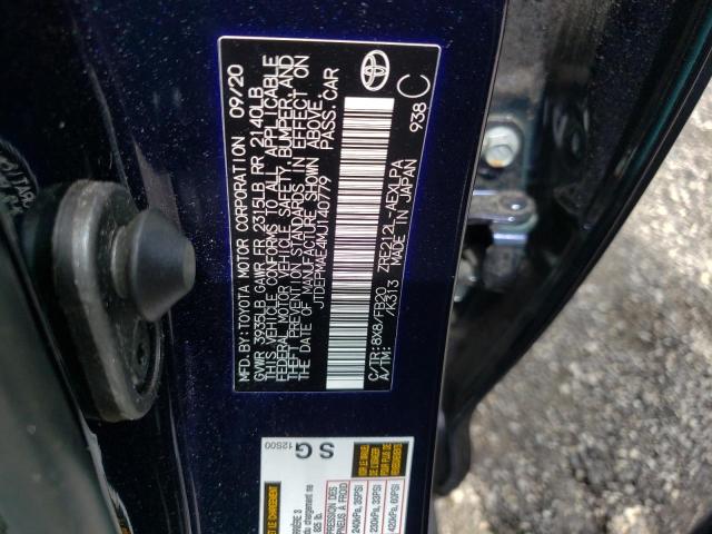 Photo 10 from auction – 2021 TOYOTA COROLLA LE with VIN JTDEPMAE4MJ140779