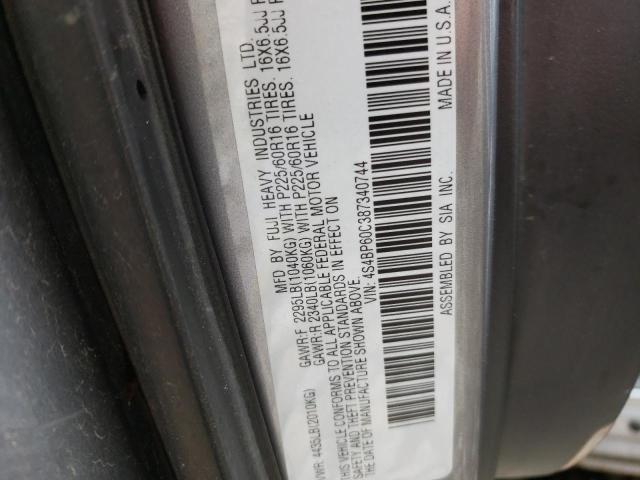 Photo 10 from auction – 2008 SUBARU OUTBACK with VIN 4S4BP60C387340744