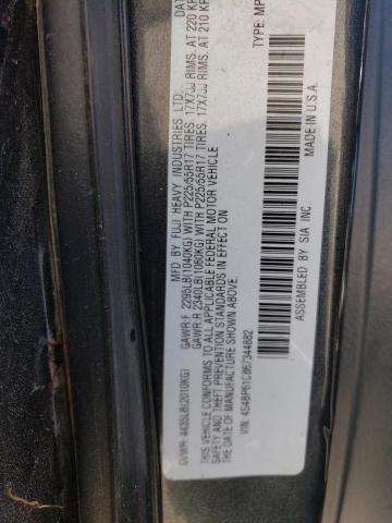 Photo 10 from auction – 2006 SUBARU LEGACY OUT with VIN 4S4BP61C867344882