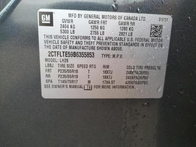 Photo 10 from auction – 2011 GMC TERRAIN SL with VIN 2CTFLTE59B6355853