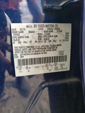 Photo 10 from auction – 2011 FORD EDGE SEL with VIN 2FMDK3JC8BBA18166