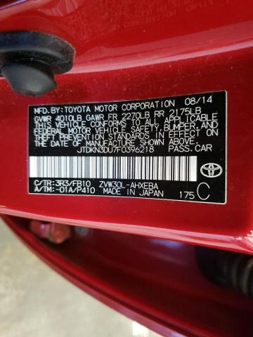 Photo 10 from auction – 2015 TOYOTA PRIUS with VIN JTDKN3DU7F0396218