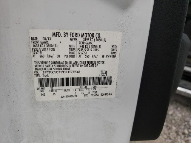 Photo 10 from auction – 2013 FORD F150 SUPER with VIN 1FTFX1CT7DFD27645