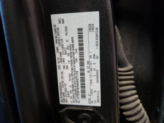 Photo 10 from auction – 2019 FORD F150 SUPER with VIN 1FTEW1EP0KKD71179