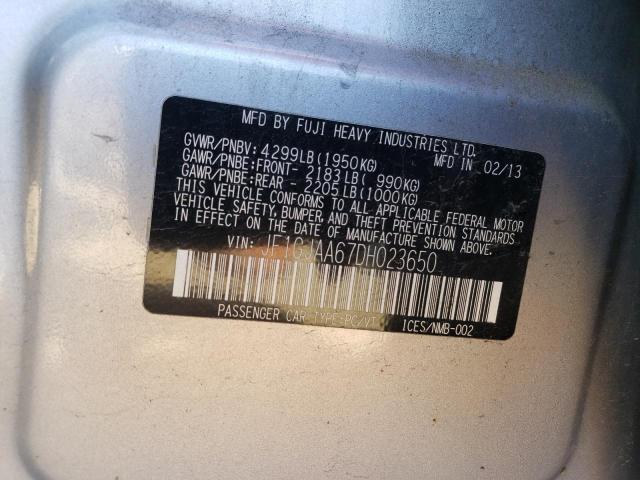 Photo 10 from auction – 2013 SUBARU IMPREZA with VIN JF1GJAA67DH023650