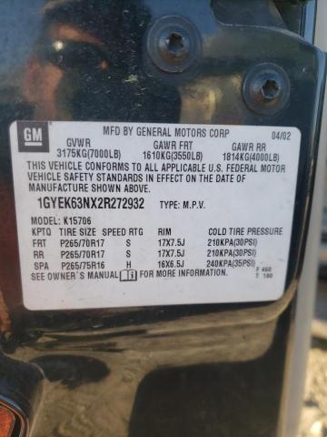 Photo 10 from auction – 2002 CADILLAC ESCALADE L with VIN 1GYEK63NX2R272932