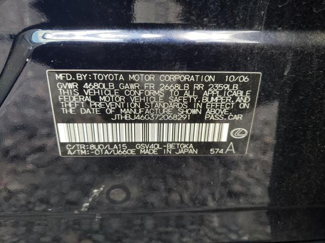 Photo 10 from auction – 2007 LEXUS ES 350 with VIN JTHBJ46G372068291
