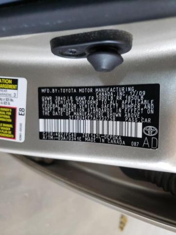 Photo 10 from auction – 2010 TOYOTA COROLLA BA with VIN 2T1BU4EE7AC332758