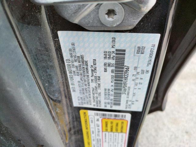 Photo 10 from auction – 2017 FORD FUSION SE with VIN 3FA6P0H91HR229667