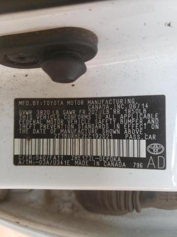 Photo 10 from auction – 2014 TOYOTA COROLLA L with VIN 2T1BURHE2EC192021