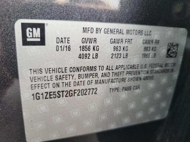 Photo 10 from auction – 2016 CHEVROLET MALIBU LT with VIN 1G1ZE5ST2GF202772