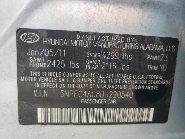 Photo 10 from auction – 2011 HYUNDAI SONATA SE with VIN 5NPEC4AC8BH220540