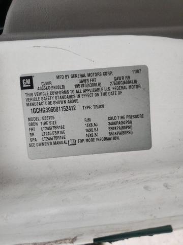 Photo 10 from auction – 2008 CHEVROLET EXPRESS G3 with VIN 1GCHG396681152412