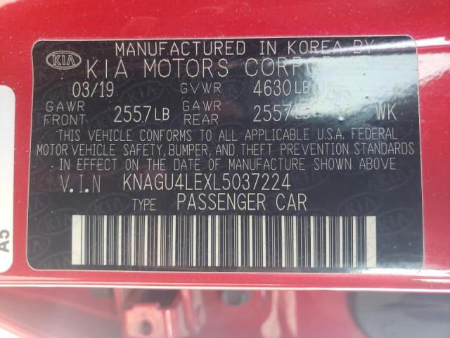 Photo 10 from auction – 2020 KIA OPTIMA HYB with VIN KNAGU4LEXL5037224