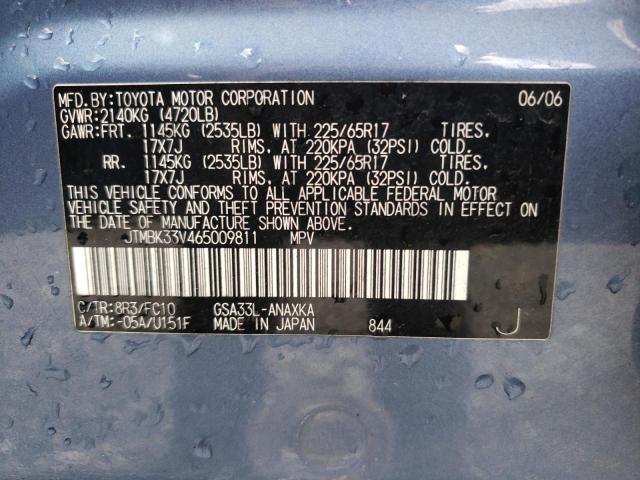 Photo 10 from auction – 2006 TOYOTA RAV4 with VIN JTMBK33V465009811