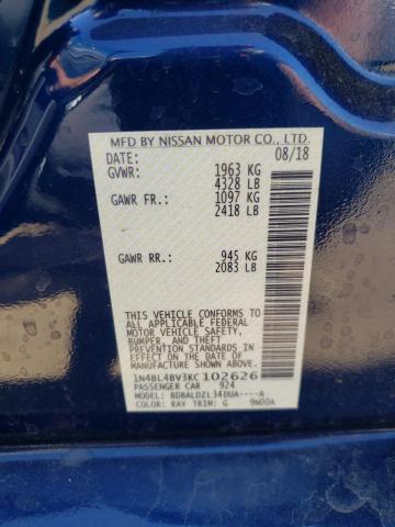 Photo 10 from auction – 2019 NISSAN ALTIMA S with VIN 1N4BL4BV3KC102626