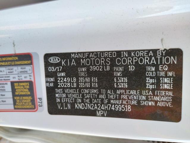 Photo 10 from auction – 2017 KIA SOUL with VIN KNDJN2A24H7499518
