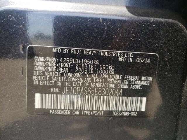 Photo 10 from auction – 2014 SUBARU IMPREZA SP with VIN JF1GPAS65E8302044
