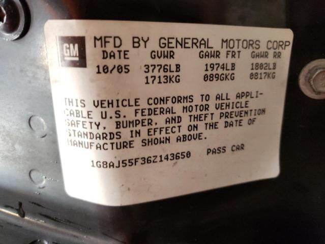 Photo 10 from auction – 2006 SATURN ION LEVEL with VIN 1G8AJ55F36Z143650