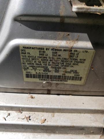 Photo 10 from auction – 2004 NISSAN MAXIMA SE with VIN 1N4BA41E64C839765