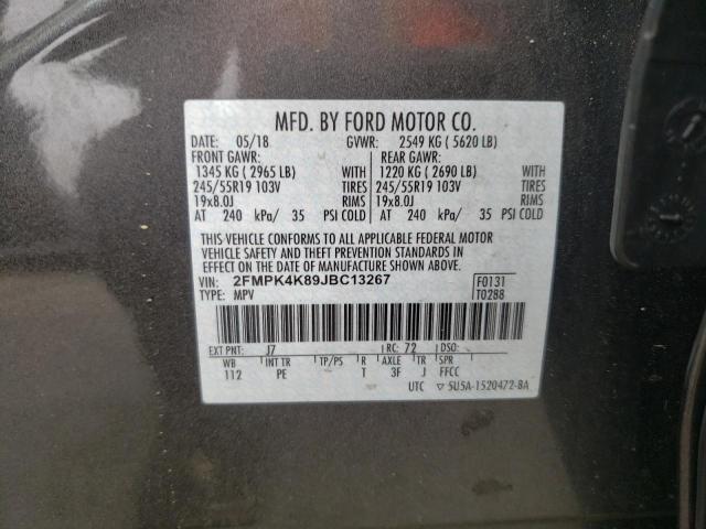 Photo 10 from auction – 2018 FORD EDGE TITAN with VIN 2FMPK4K89JBC13267