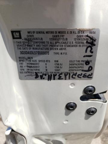 Photo 10 from auction – 2007 BUICK RENDEZVOUS with VIN 3G5DA03L57S503070