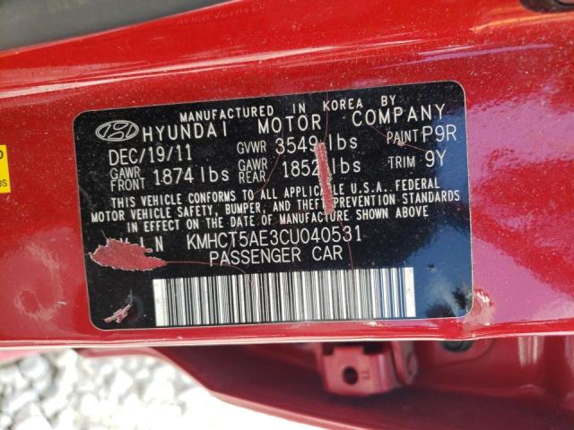 Photo 10 from auction – 2012 HYUNDAI ACCENT GLS with VIN KMHCT5AE3CU040531